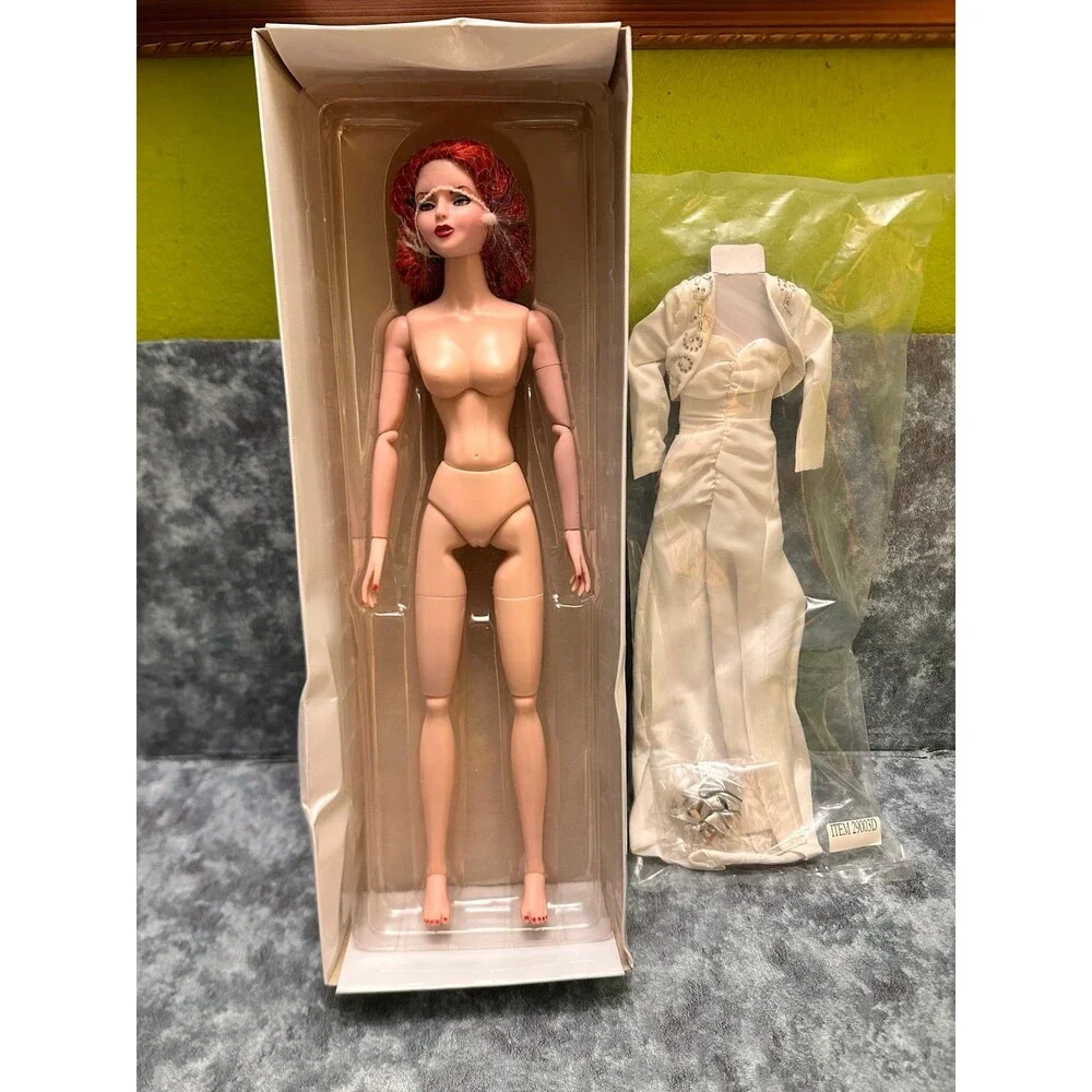 Urban Outfitters Red-Head Articulated Fashion Doll with Ivory Gown
